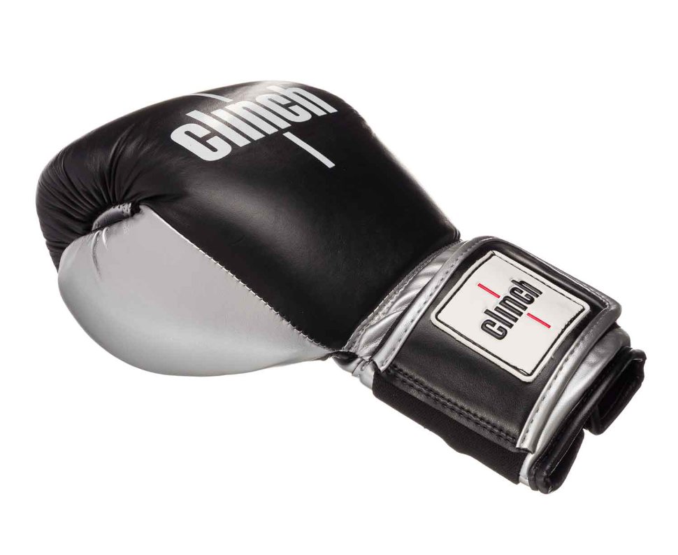 Перчатки боксерские Clinch Prime черно-серебристые C151