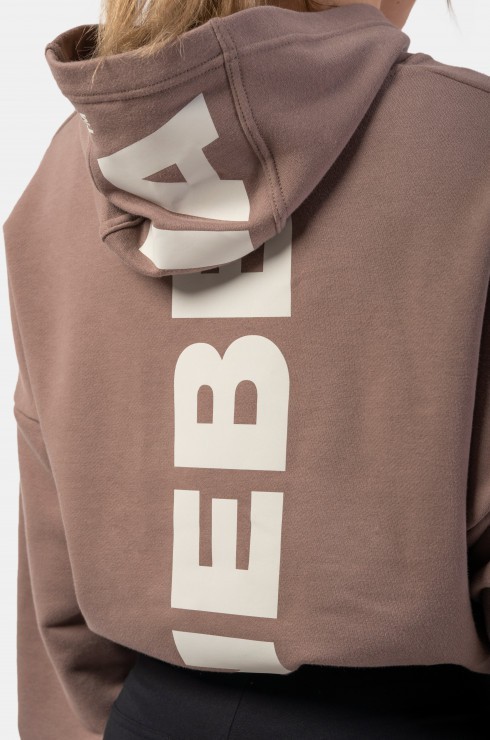 Толстовка Nebbia укороченная 421 GLoose Fit Crop Hoodie Iconic Brown
