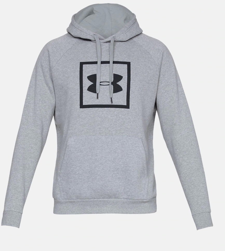 Толстовка Under Armour RIVAL FLEECE LOGO HOODY Steel Light Heather /  / Black 1329745-035