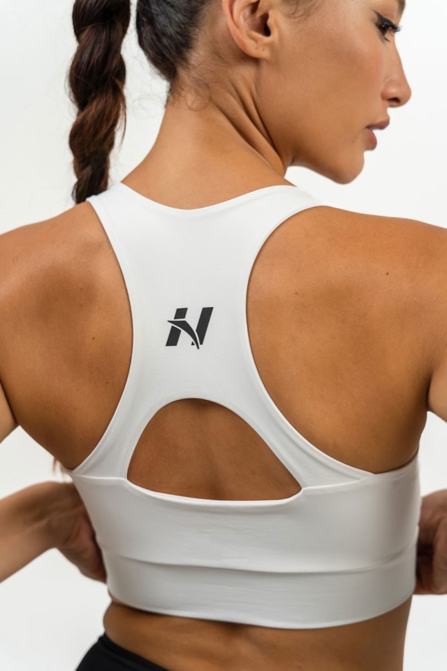 Бра Nebbia Medium-Support Racerback Sports Bra AGILE 471 White