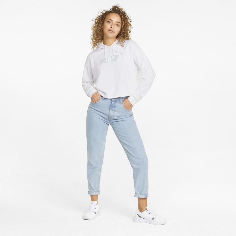 Толстовка Puma ESS+ Metallic Logo Cropped Hoodie TR 84830502
