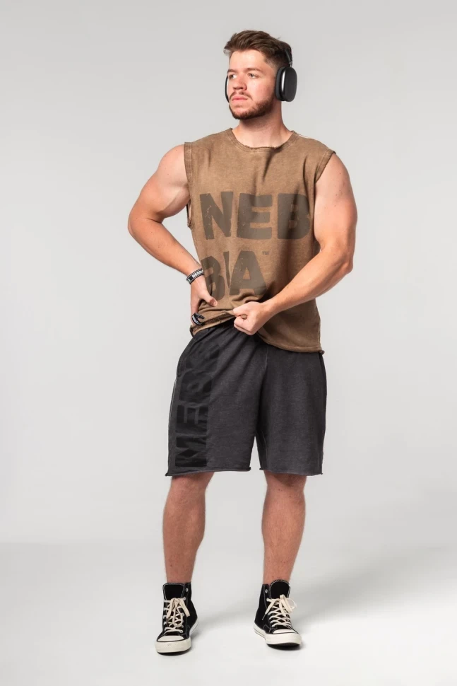 Майка Nebbia Washed-off Tank Top BEASTIN' 361 light brown