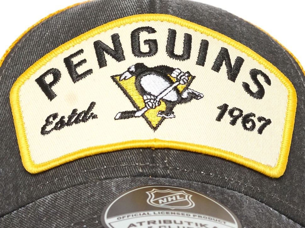 Бейсболка ATRIBUTIKA&CLUB Pittsburgh Penguins, черн.-желт. 31724