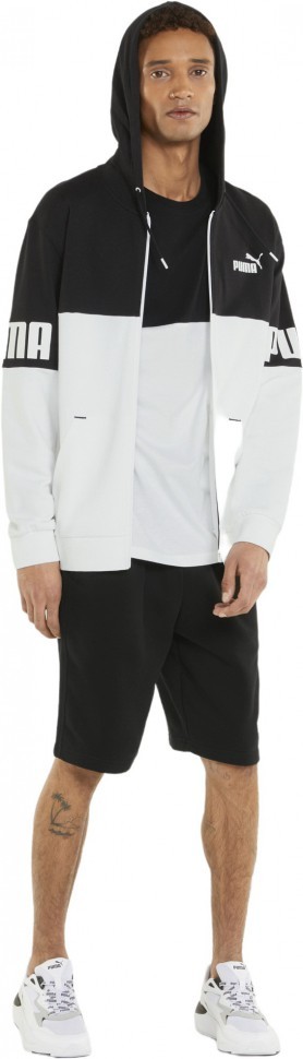 Толстовка Puma Puma Power Colorblock Full-Zip Hoodie TR 84739001