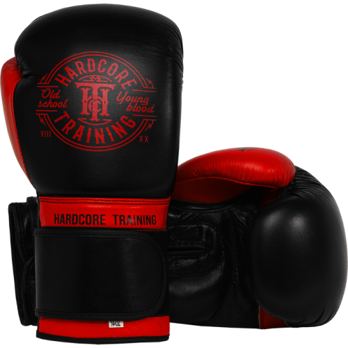 Боксерские перчатки Hardcore Training Premium Black/Red hctboxglove025