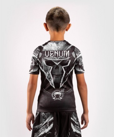 Рашгард Venum детский Gladiator 4.0 Black/White S/S 01623