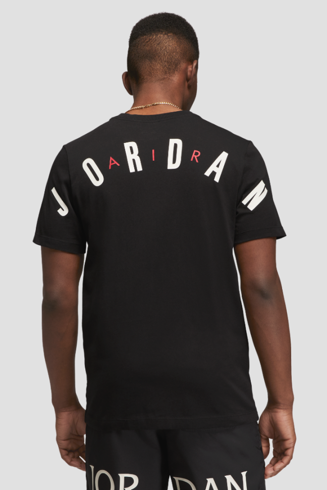 Футболка Nike Air Jordan Alphabet Flying Man Logo Printing Round Neck DM1463-010