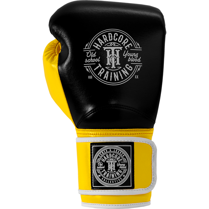 Боксерские перчатки Hardcore Training HardLea Black/Yellow hctboxglove015
