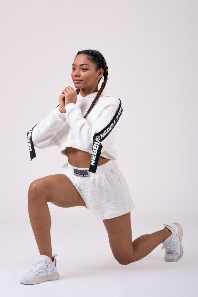 Толстовка NEBBIA Ribbon cropped hoodie 520 WHITE