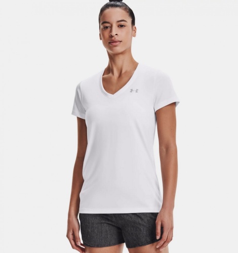 Футболка Under Armour Tech Short Sleeve V Neck 1255839-100