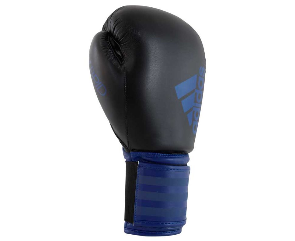 Перчатки боксерские Adidas Hybrid 100 черно-синие (вес 8 унций)
