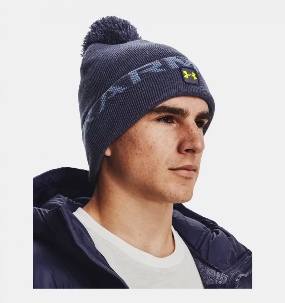 Шапка Under Armour UA Halftime Fleece Pom-GRY 1373093-558