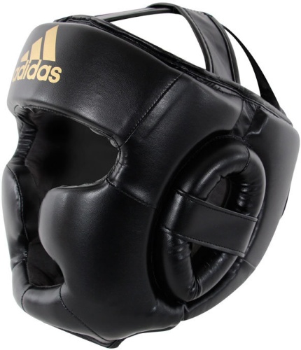 Шлем боксерский Adidas Speed Super Pro Training Extra Protect черно-золотой adiSBHG041ЧЗ