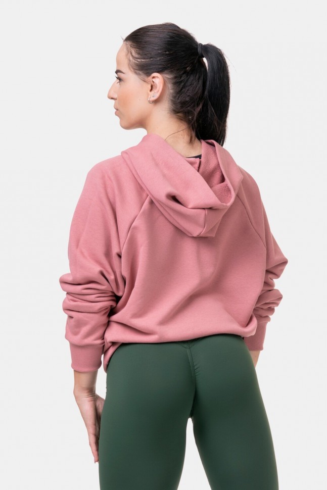Толстовка Nebbia 581 conic HERO Sweatshirt with a hoodie Old rose