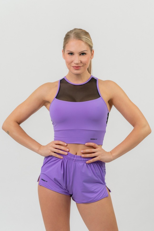 Топ Nebbia 437 activewear Padded sports bra Lila