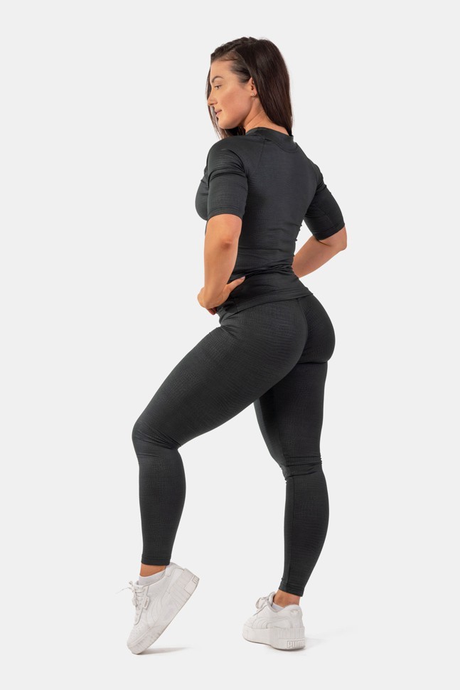 Лосины Nebbia Python SnakeSkin High-Waist Leggings 407 black