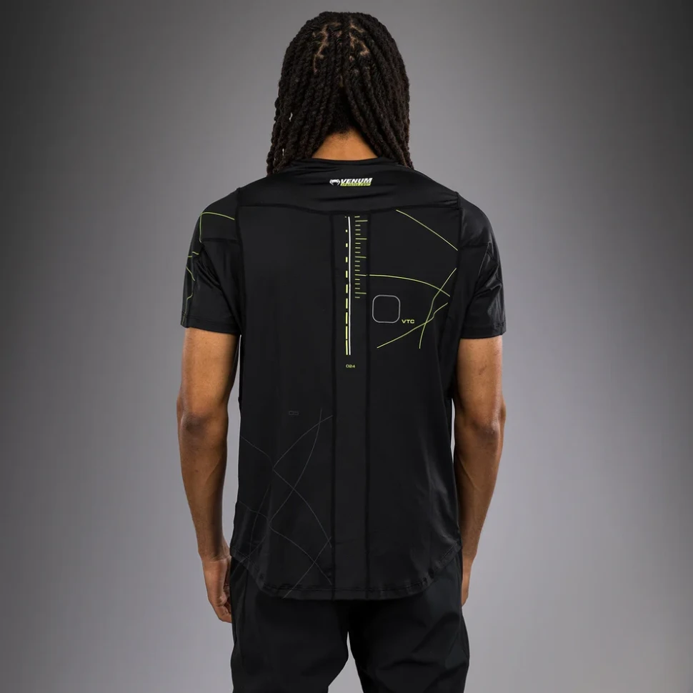 Футболка Venum Training Camp 4.0 Dry Tech T-shirt - Black/Neon Green Ven05487-103