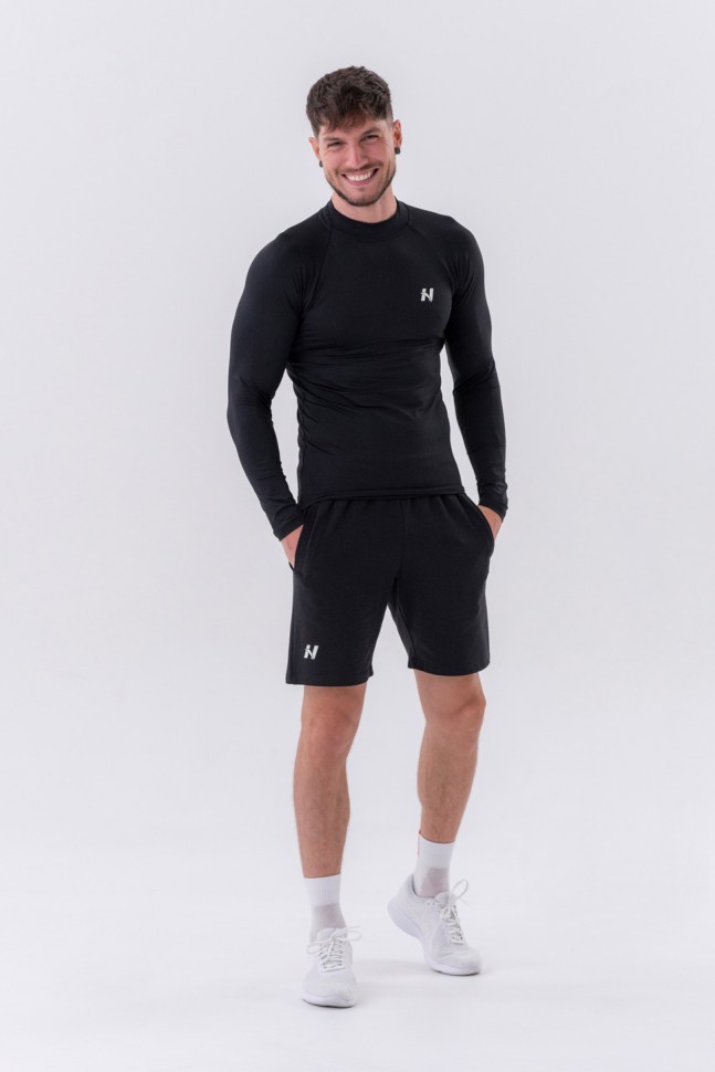 Лонгслив Nebbia Men Functional T-shirt with long sleeves “Active” 328 Black