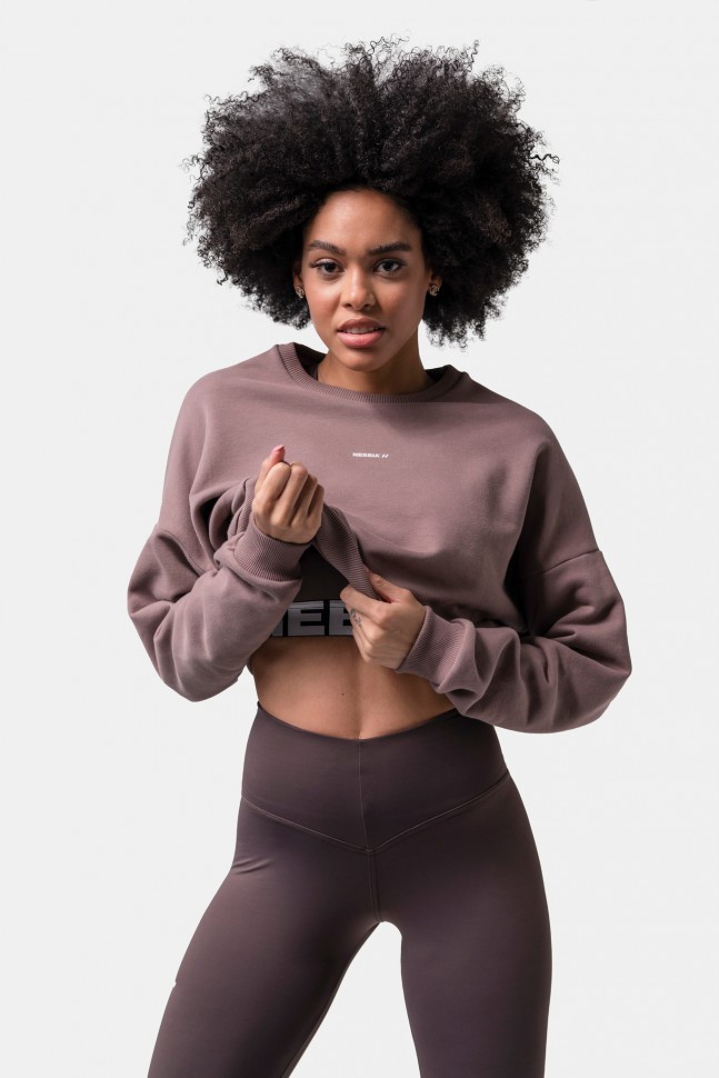 Джемпер Nebbia 420 Loose Fit Sweatshirt “Feeling Good” Brown
