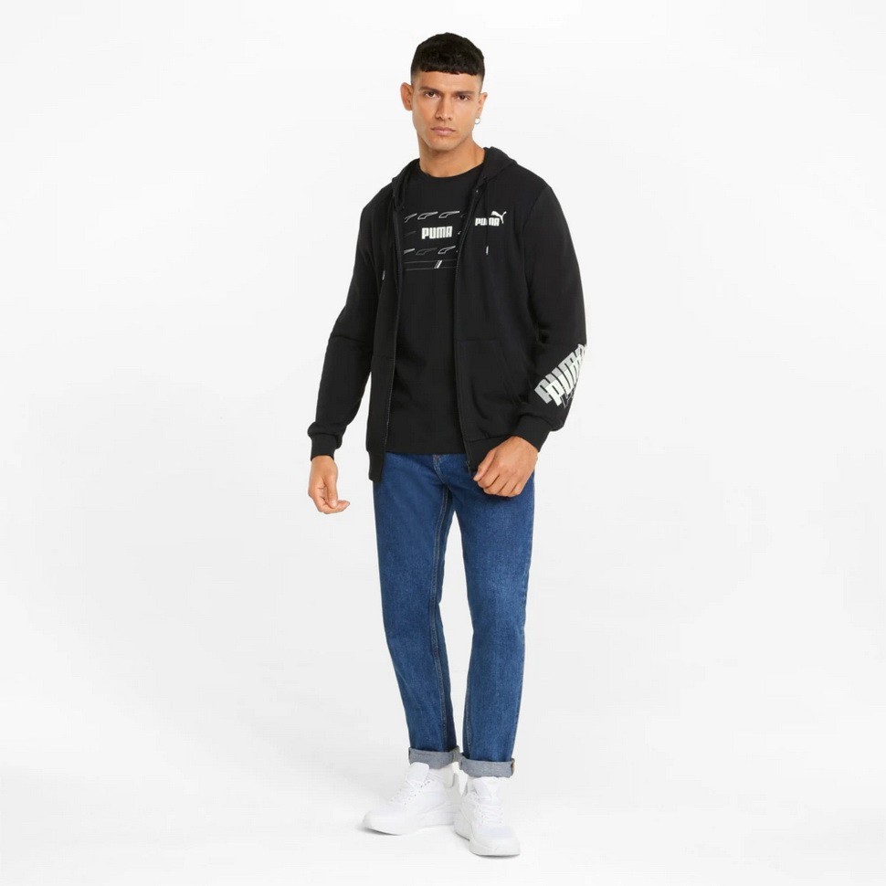 Толстовка Puma Puma Power Logo Full-Zip Hoodie TR 84737901
