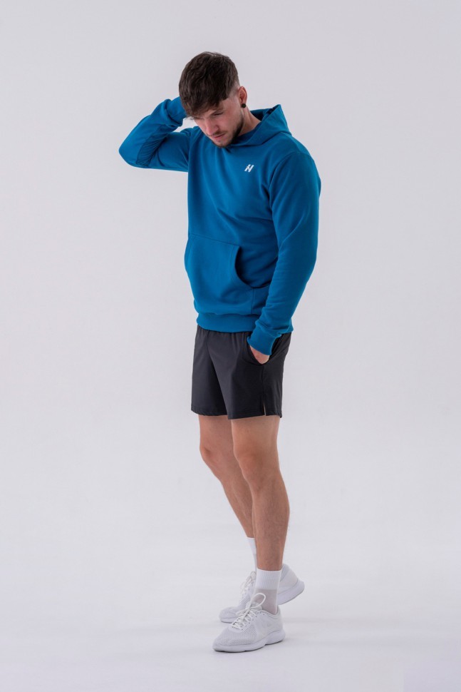 Толстовка Nebbia Men Pull-over Hoodie with a Pouch Pocket 331 Blue