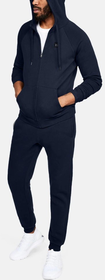 Толстовка Under Armour RIVAL FLEECE FZ HOODY Academy /  / Black 1320737-408