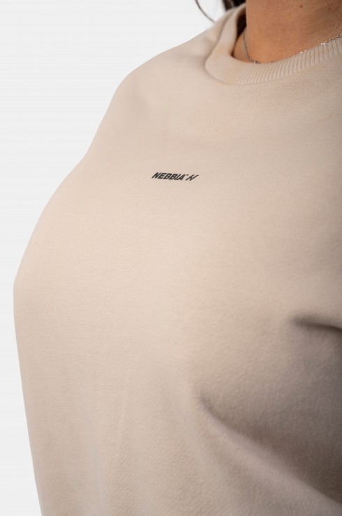 Джемпер Nebbia 420 Loose Fit Sweatshirt “Feeling Good” Cream