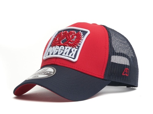 Бейсболка ATRIBUTIKA & CLUB Россия, красн.-сер. 10199