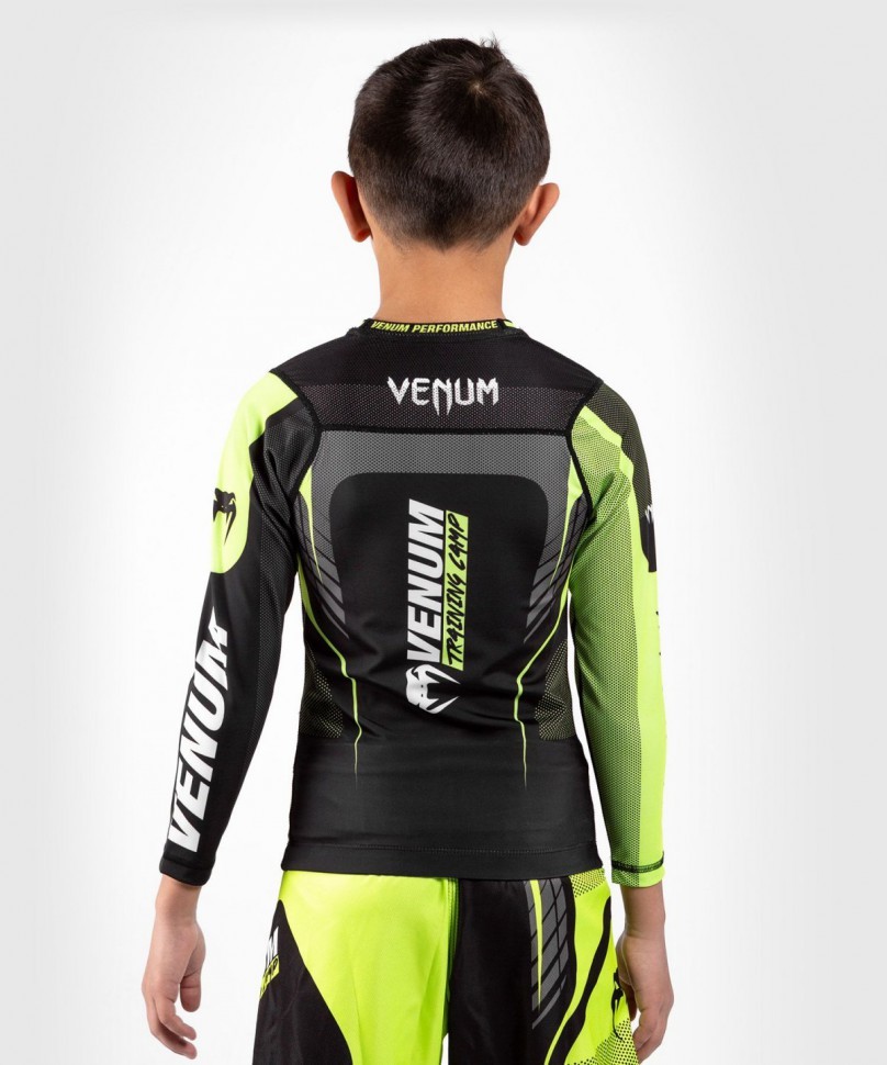 Рашгард Venum детский Training camp 3.0 Black/Neo Yellow L/S 01629