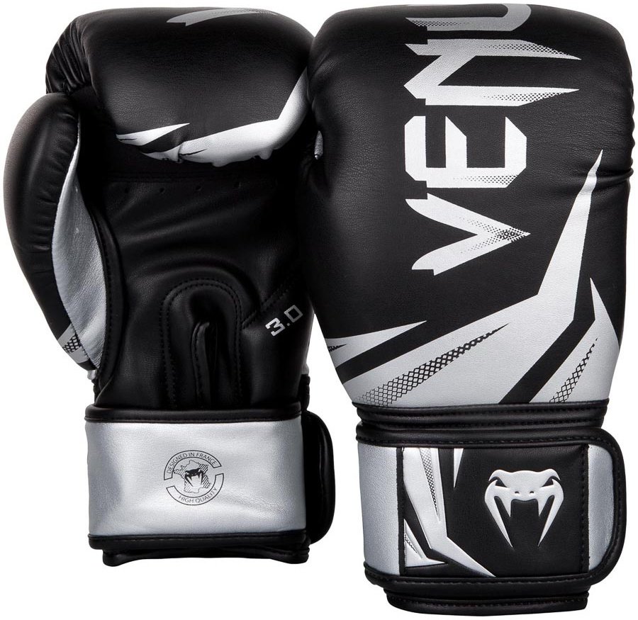 Перчатки боксерские Venum Challenger 3.0 Black/Silver 01169