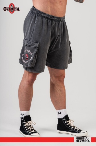 Шорты Nebbia Washed Loose Fit Cargo Shorts LEGACY 787 Grey