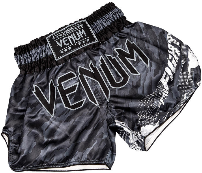 Шорты тайские Venum Tecmo Dark Grey ventshorts029
