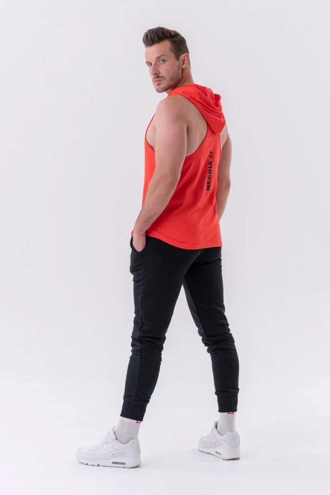 Майка Nebbia Fitness Tank top with a hoodie 323 Red