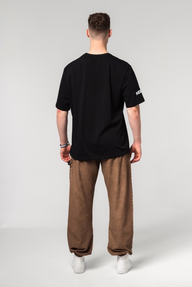 Брюки Nebbia Washed-off Gym Sweatpants Baggy Style GYM BRO 373 brown