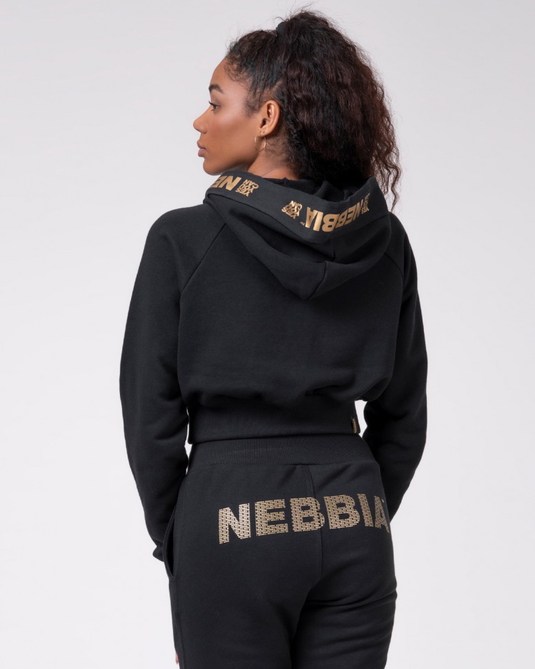 Толстовка Nebbia укороченная 824 Golden Cropped Hoodie