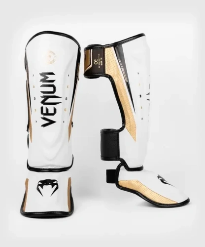Щитки для ног Venum Elite Evo Shinguards - White/Gold ven04261-226