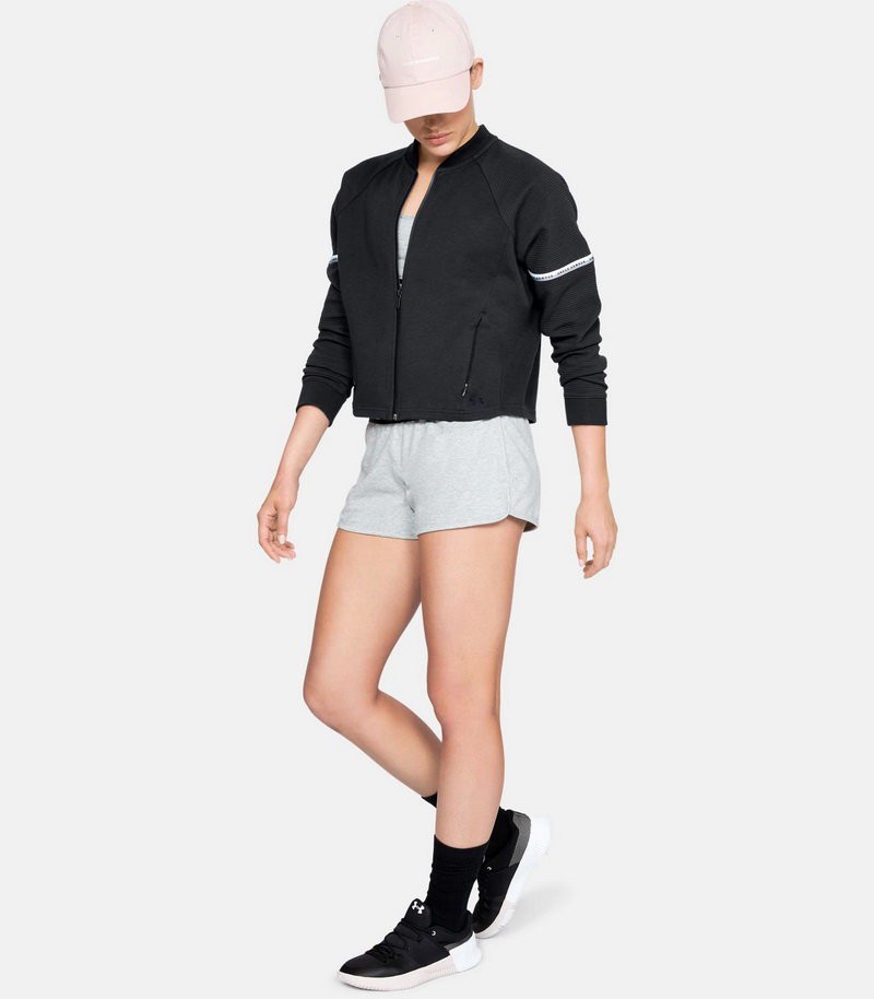 Джемпер Under Armour DOUBLE KNIT BOMBER Black / Black / White 1328227-001