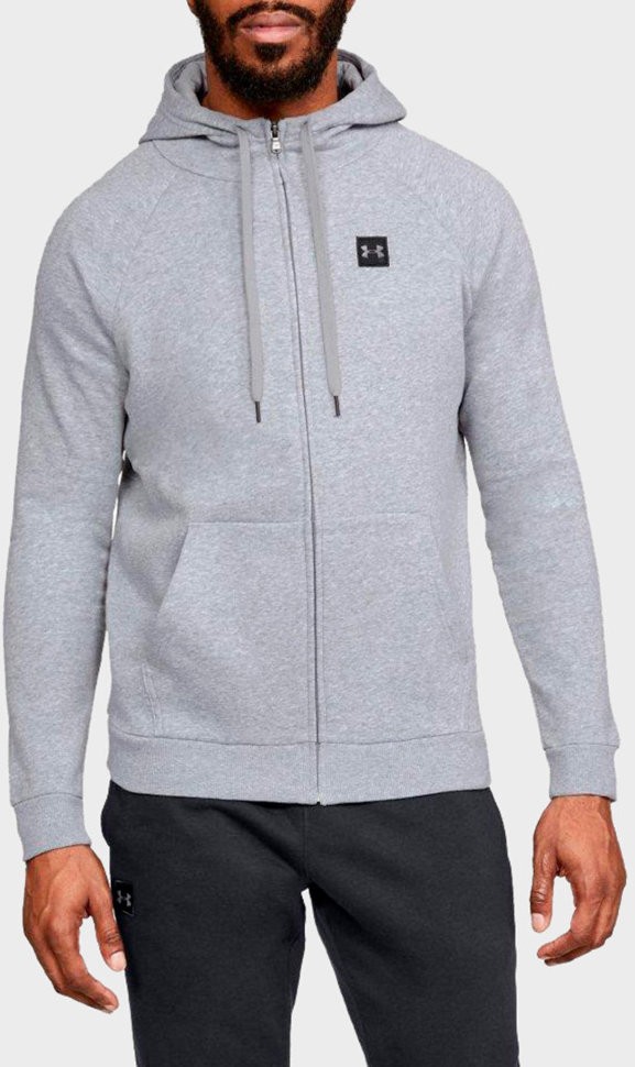 Толстовка Under Armour RIVAL FLEECE FZ HOODY Steel Light Heather /  / Black 1320737-036