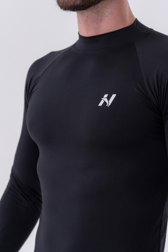 Лонгслив Nebbia Men Functional T-shirt with long sleeves “Active” 328 Black