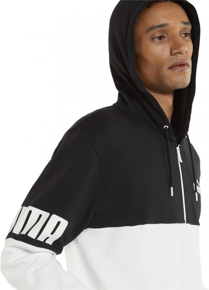 Толстовка Puma Puma Power Colorblock Full-Zip Hoodie TR 84739001