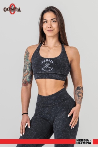 Топ Nebbia Washed Medium-Support Sports Bra GOLDEN AGE 778 Black