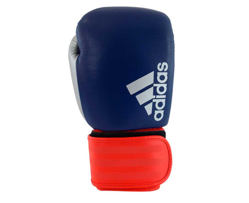 Перчатки боксерские Adidas Hybrid 200 сине-красно-серебристые adiH200син-кр-сер