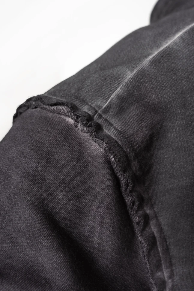 Толстовка Nebbia Washed-off Zip Up Hoodie GYM BRO 362 black