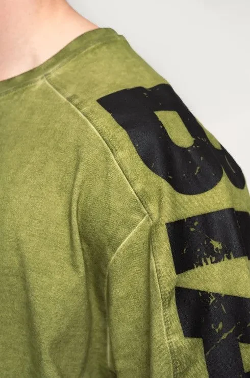 Футболка Nebbia Washed-off Oversized T-shirt LIFTING CLUB 368 Green