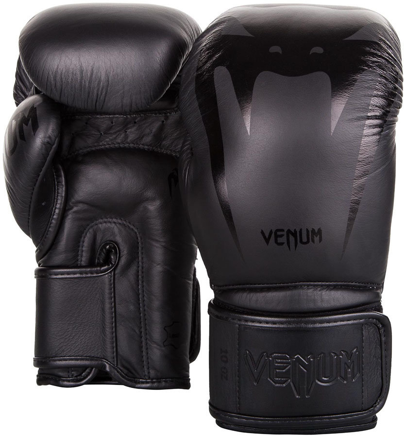 Перчатки боксерские Venum Giant 3.0 Black/Black Nappa Leather 01333