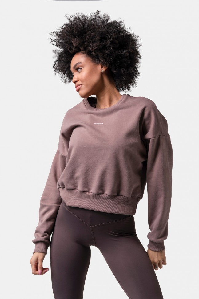 Джемпер Nebbia 420 Loose Fit Sweatshirt “Feeling Good” Brown