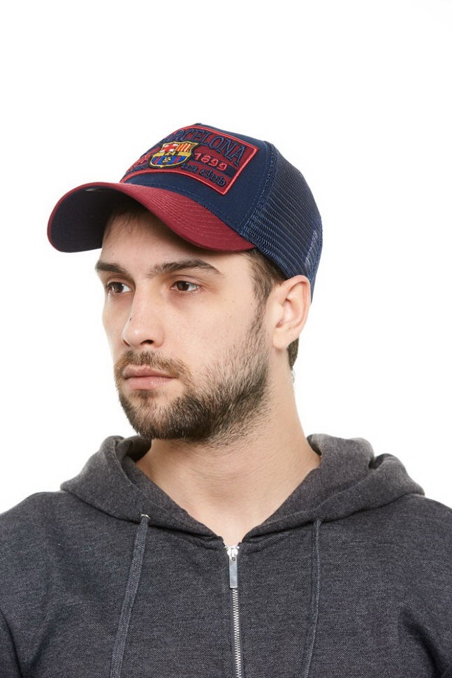 Бейсболка ATRIBUTIKA & CLUB Barcelona, син.-бордо 107721