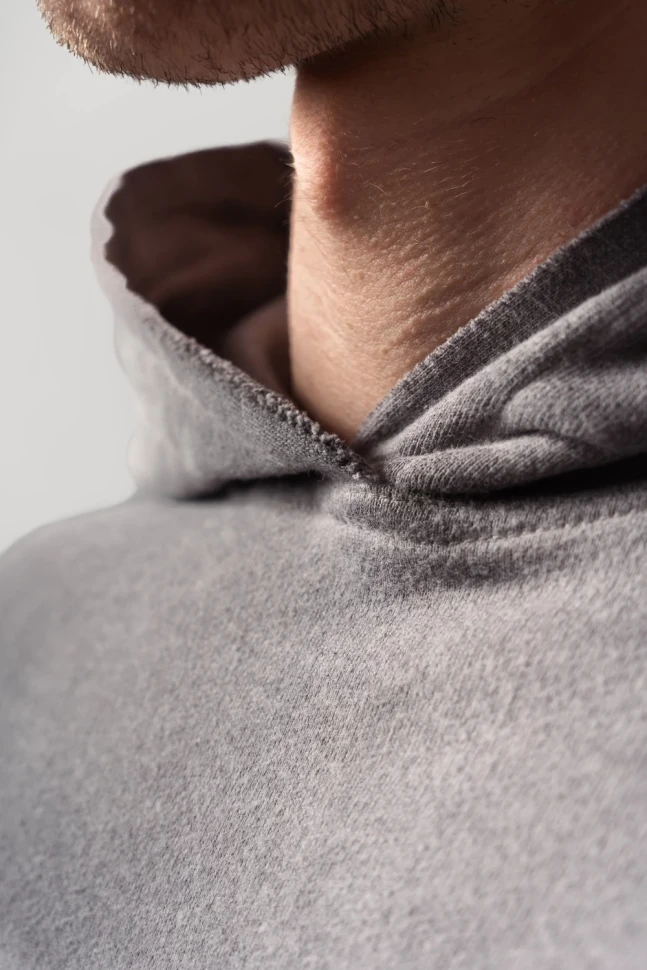 Толстовка Nebbia Washed-off Oversized Pullover Hoodie NO BS 371 Light grey