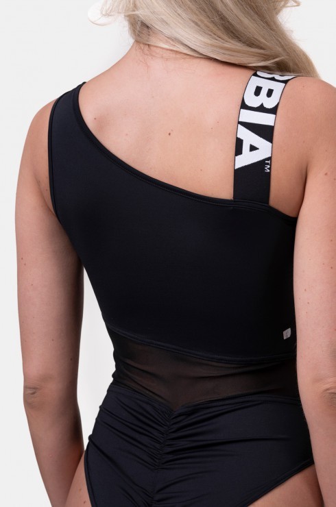 Купальник слитный Nebbia One shoulder sporty swimsuit 559 Black