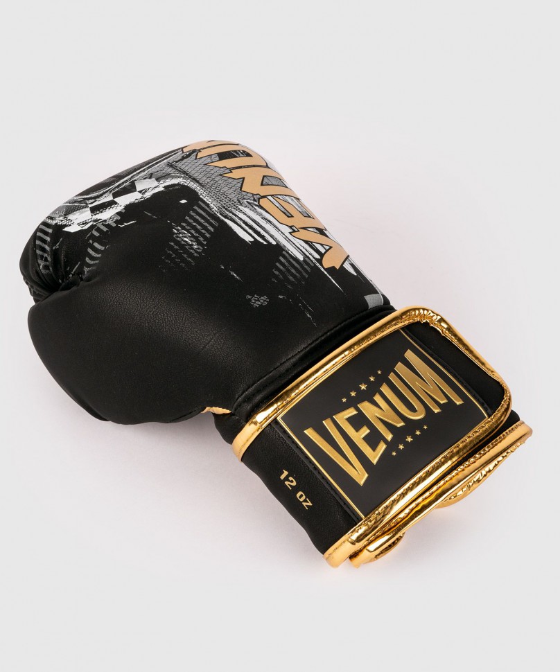 Перчатки боксерские Venum Skull Black/Gold 04035